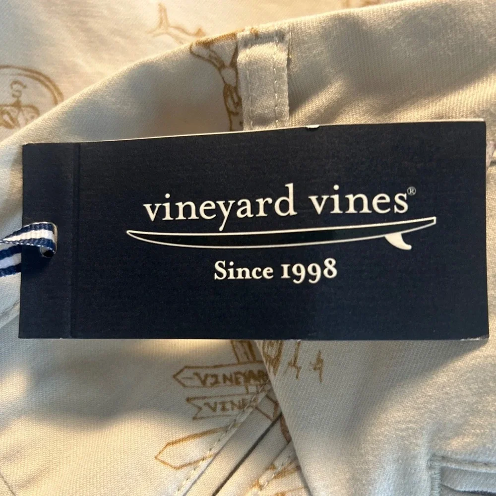 Vineyard Vines Chino Pants 32x30 Straight Stretch Cotton Preppy Beachy Festive